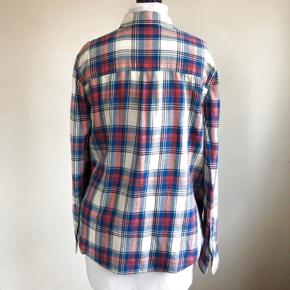 Madewell Shrunken Plaid Woman Shirt Blouse NWOT M - Picture 3 of 5